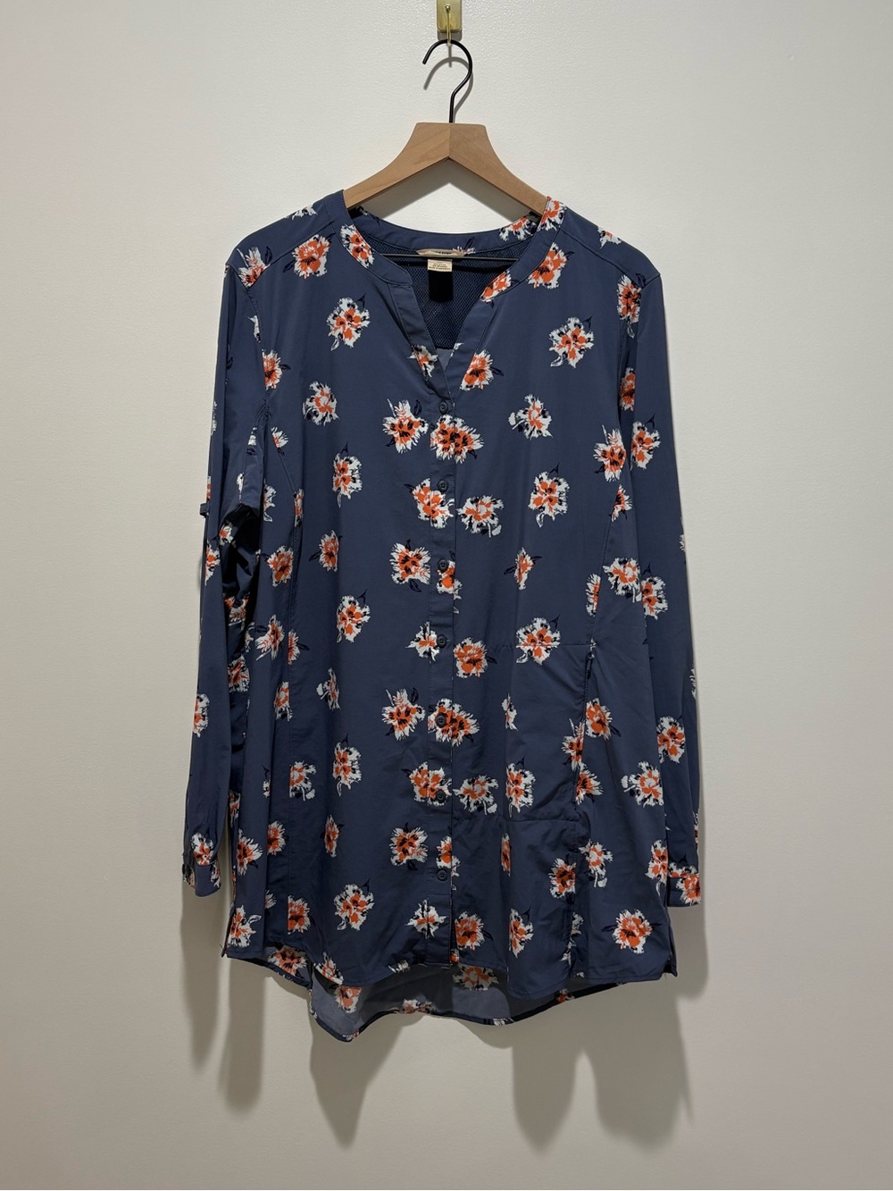 Duluth Trading Co Vented Tunic Blouse